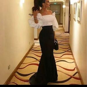 2023 High Quality Puff Sleeve Ball Gowns Women Evening Dresses